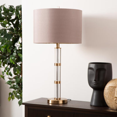 Oonagh Clear & Rose Gold Table Lamp
